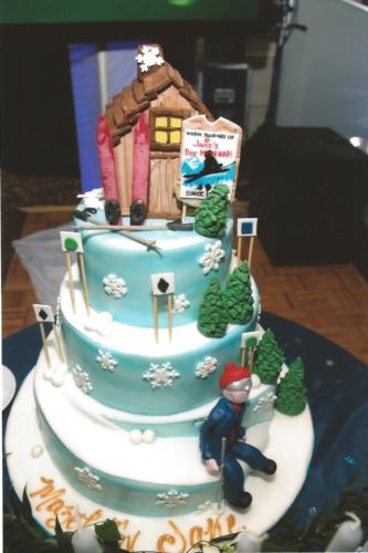 ski lodge cake